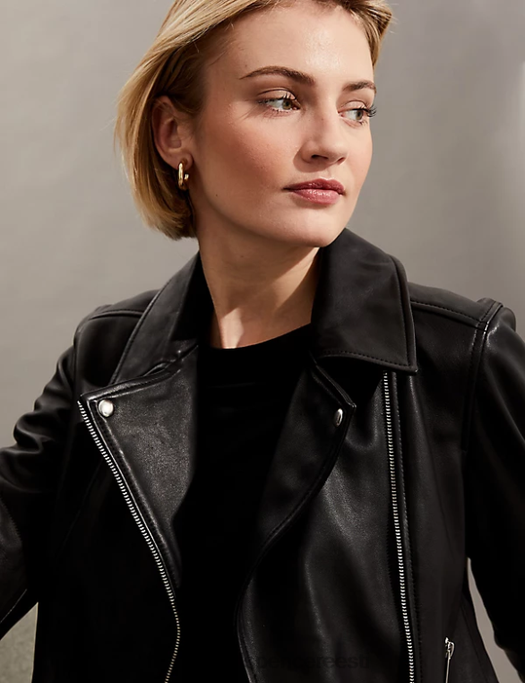 Riietus ee Marks & Spencer naised nahast biker jope must NZTRN1142
