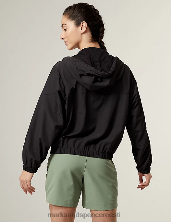 Riietus ee Marks & Spencer naised stormwear kerge pakitav kapuutsiga spordijope süsinik NZTRN519