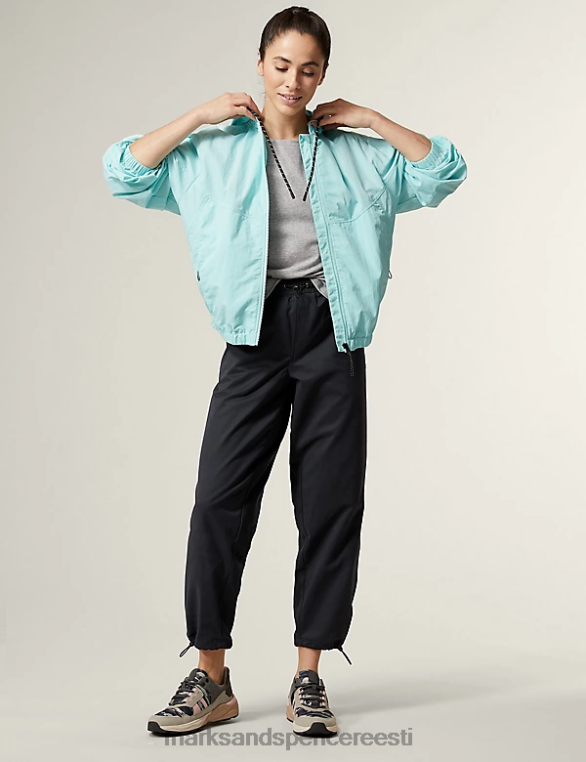Riietus ee Marks & Spencer naised stormwear kerge pakitav kapuutsiga spordijope tolmune vesi NZTRN901