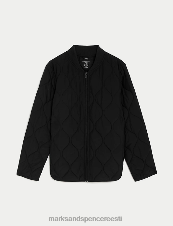 Riietus ee Marks & Spencer naised taaskasutatud termosoojus kerge tepitud jope must NZTRN2089