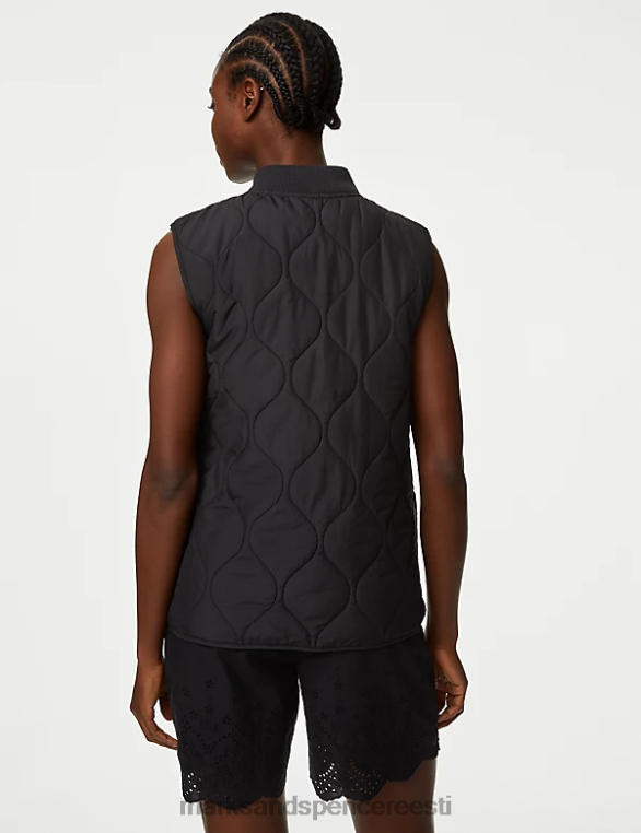 Riietus ee Marks & Spencer naised taaskasutatud termosoojus kerge tepitud vutt must NZTRN2022