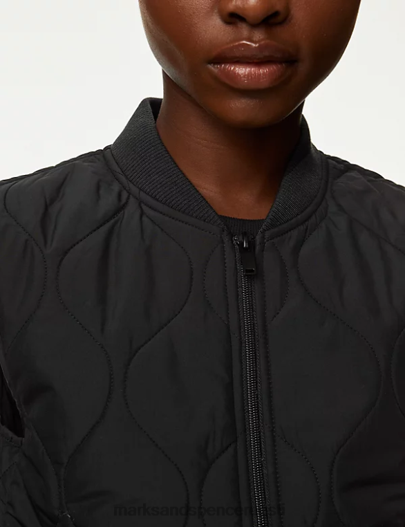 Riietus ee Marks & Spencer naised taaskasutatud termosoojus kerge tepitud vutt must NZTRN2022