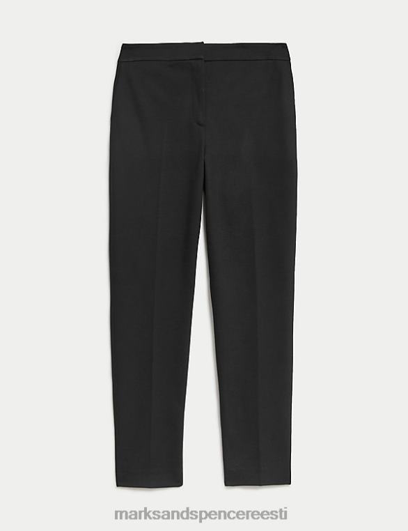 Riietus ee Marks & Spencer naised jersey slim fit püksid must NZTRN1074