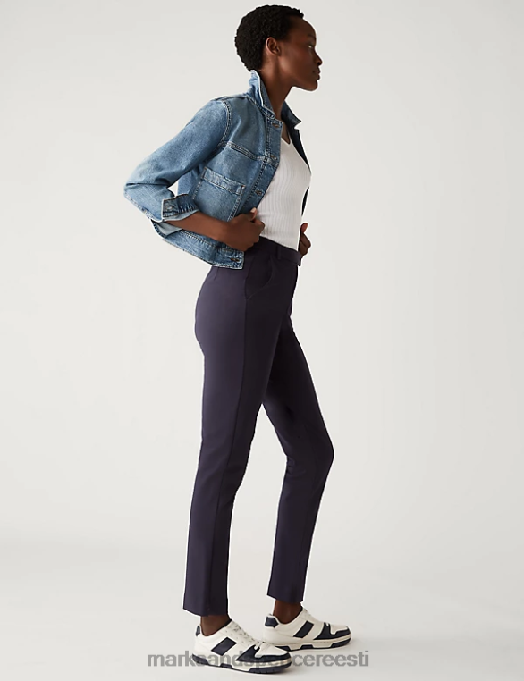 Riietus ee Marks & Spencer naised jersey slim fit pahkluu grazer püksid merevägi NZTRN2920