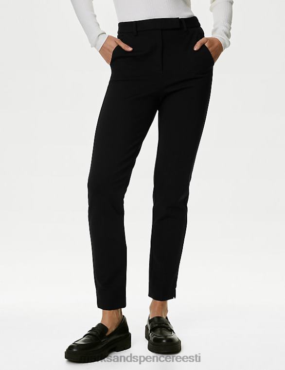 Riietus ee Marks & Spencer naised jersey slim fit pahkluu grazer püksid must NZTRN3222