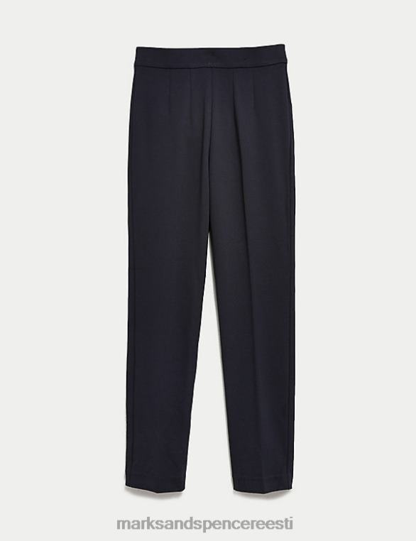 Riietus ee Marks & Spencer naised jersey slim fit pahkluu grazer püksid tume merevägi NZTRN2247