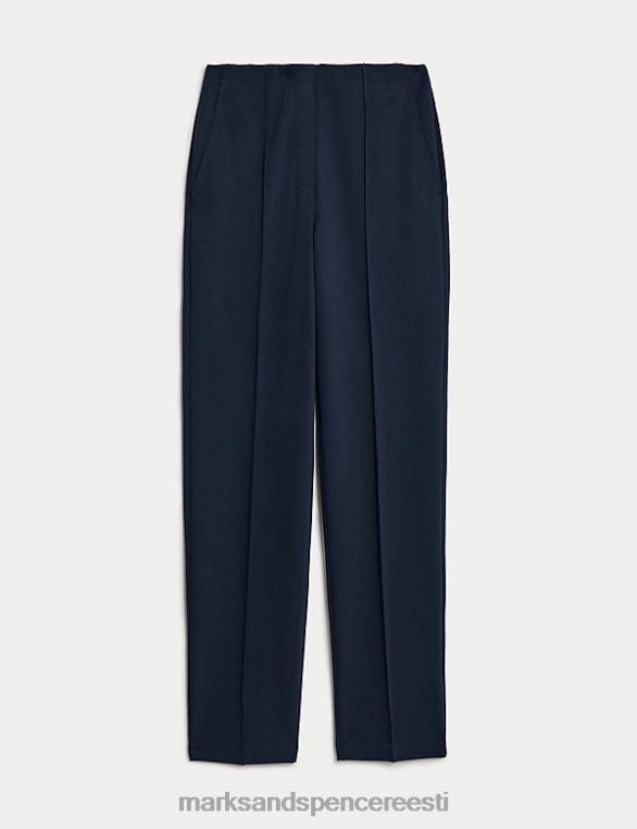 Riietus ee Marks & Spencer naised jersey toimsed sirge säärega püksid tume merevägi NZTRN1993