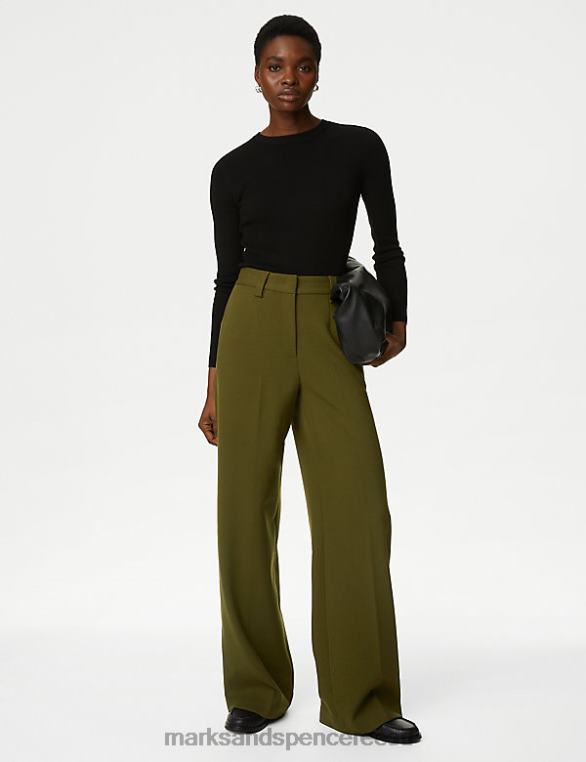 Riietus ee Marks & Spencer naised laia säärega püksid tume khaki NZTRN14