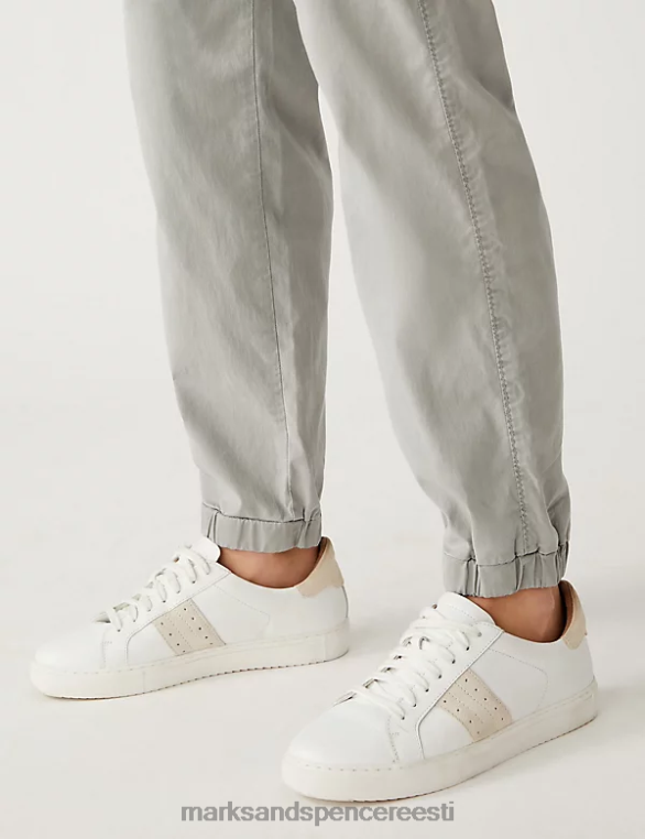 Riietus ee Marks & Spencer naised lyocell rich cargo tee värvitud püksid helehall NZTRN614