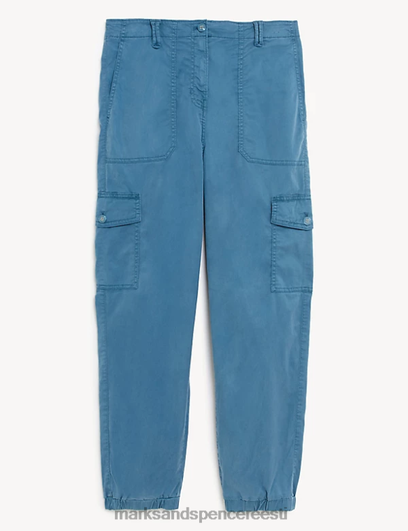 Riietus ee Marks & Spencer naised lyocell rich cargo tee värvitud püksid õhuväe sinine NZTRN615