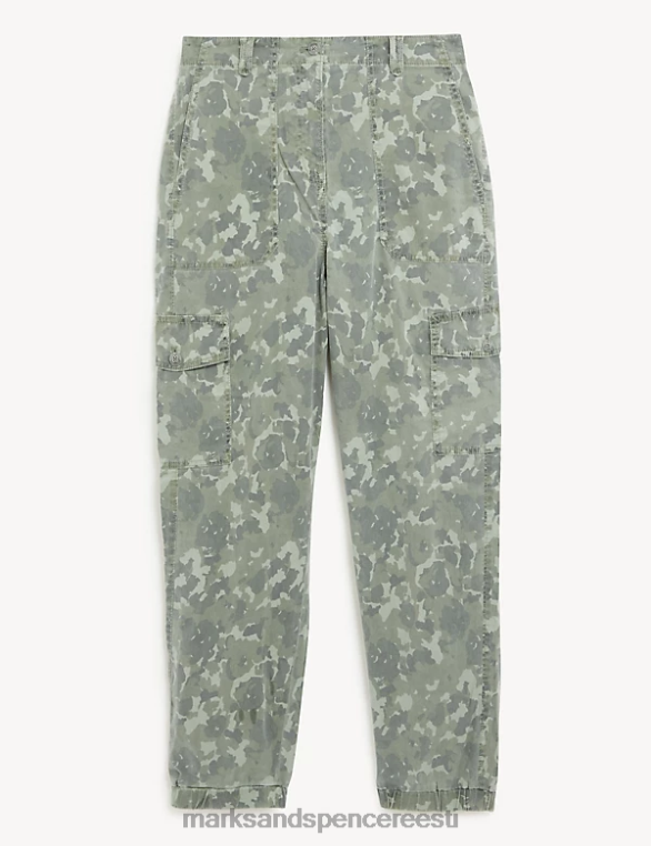 Riietus ee Marks & Spencer naised lyocell rich cargo tee värvitud püksid khaki segu NZTRN2295
