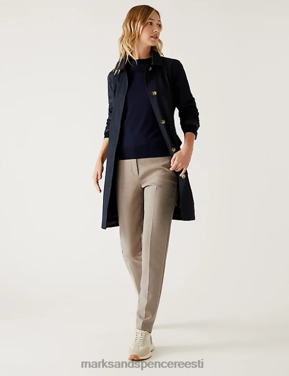 Riietus ee Marks & Spencer naised marl slim fit pahkluu grazer püksid kaamel NZTRN2591