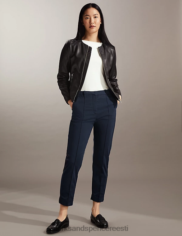 Riietus ee Marks & Spencer naised slim fit kärbitud chino merevägi NZTRN2471