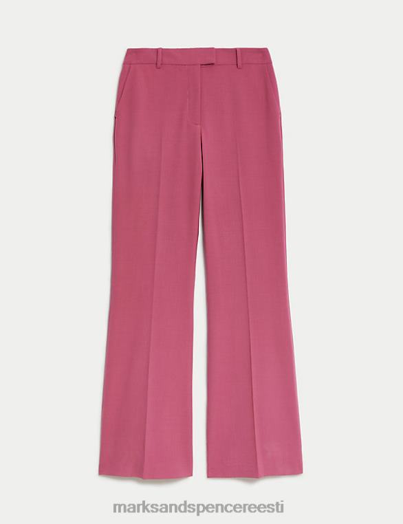 Riietus ee Marks & Spencer naised villasegu bootcut püksid roosa NZTRN2962