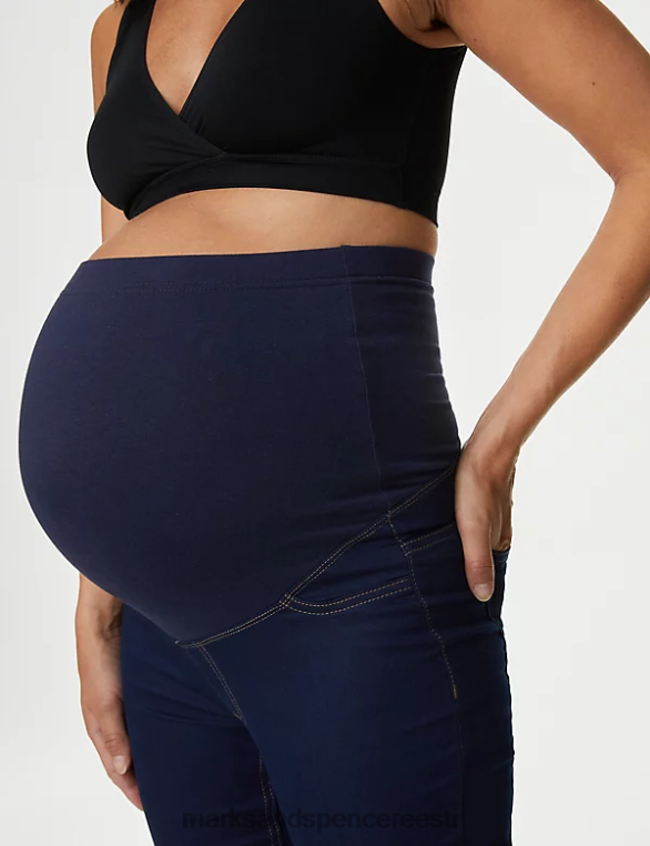 Riietus ee Marks & Spencer naised emadus üle muhk jeggings indigo segu NZTRN2671