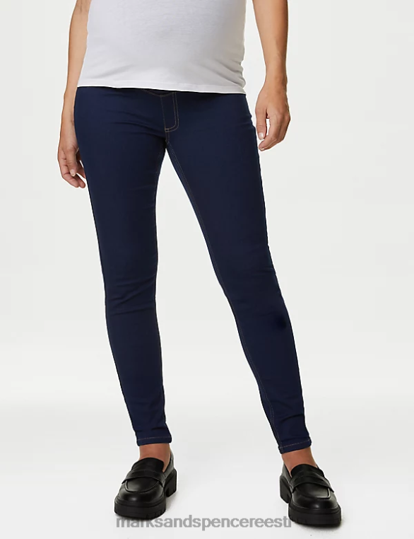 Riietus ee Marks & Spencer naised emadus üle muhk jeggings indigo segu NZTRN2671