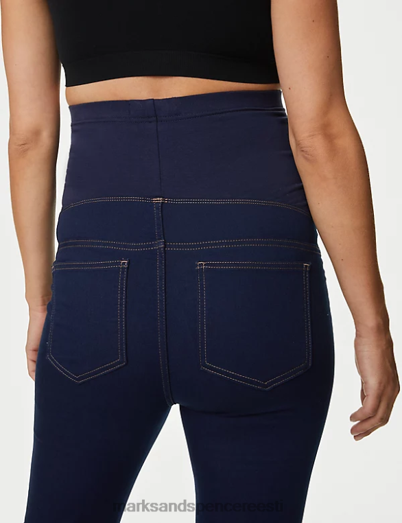 Riietus ee Marks & Spencer naised emadus üle muhk jeggings indigo segu NZTRN2671