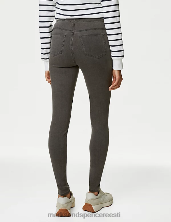 Riietus ee Marks & Spencer naised kõrge vöökohaga jeggings söe segu NZTRN63