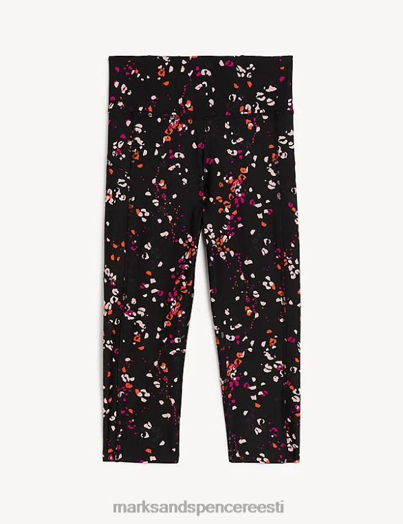 Riietus ee Marks & Spencer naised mine liiguta trükitud kärbitud jõusaali säärised must c NZTRN3277
