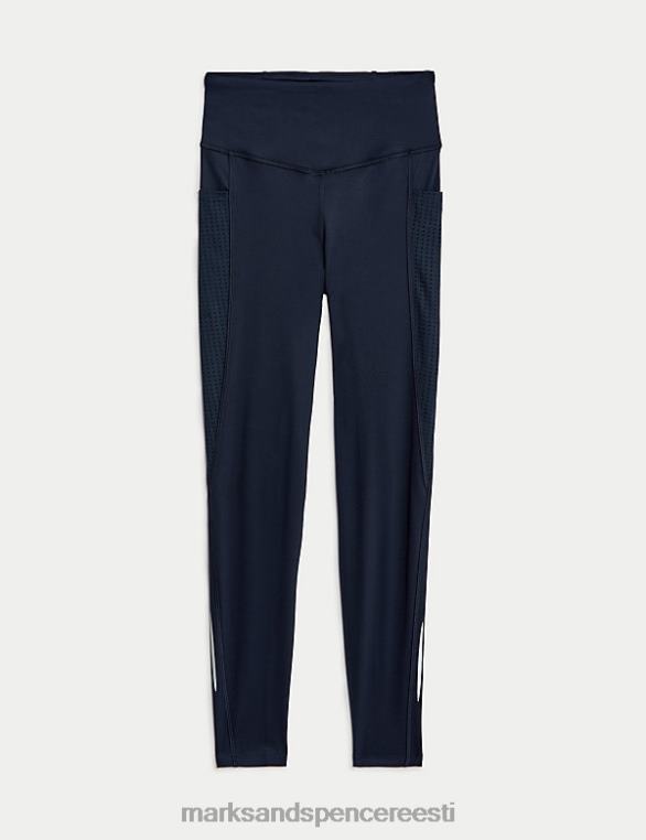 Riietus ee Marks & Spencer naised minge treenima kõrge vöökohaga võrgust jõusaali säärised merevägi NZTRN2103