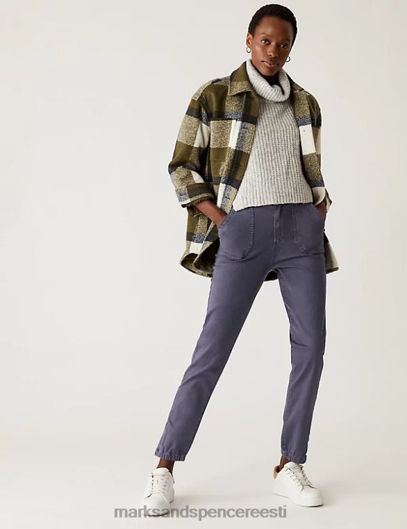 Riietus ee Marks & Spencer naised puuvillarikkad slim fit sörkijad kuutolm NZTRN752