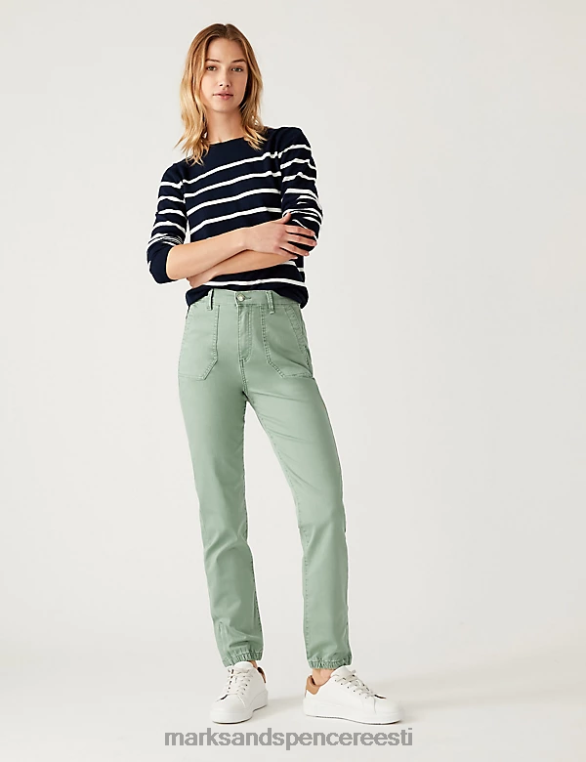 Riietus ee Marks & Spencer naised puuvillarikkad slim fit sörkijad oonüks NZTRN757