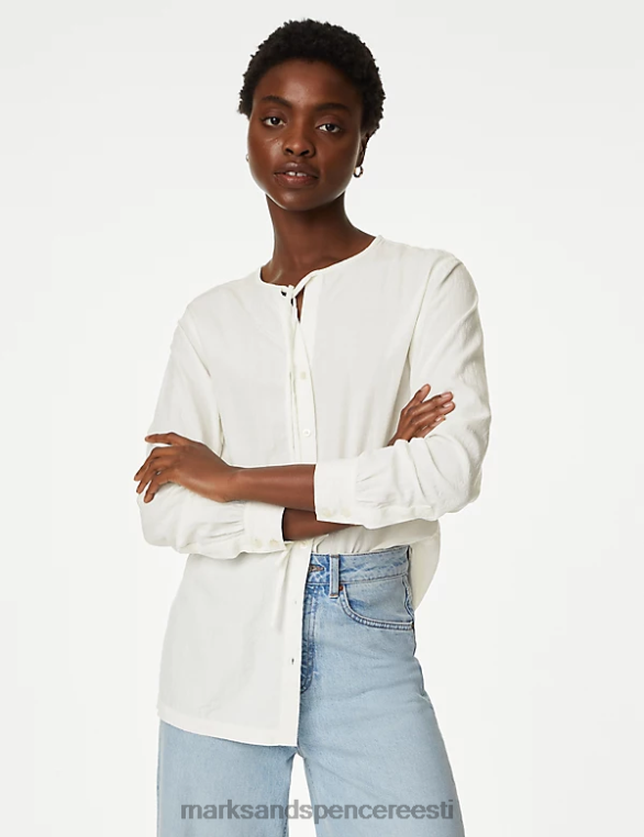 Riietus ee Marks & Spencer naised Modal rikas õngejada pluus elevandiluust NZTRN1605