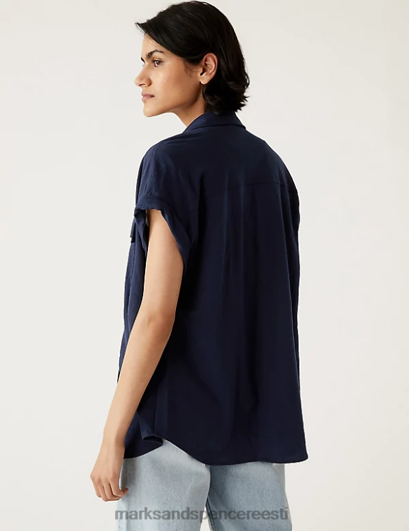 Riietus ee Marks & Spencer naised jersey kraega särk merevägi NZTRN2645