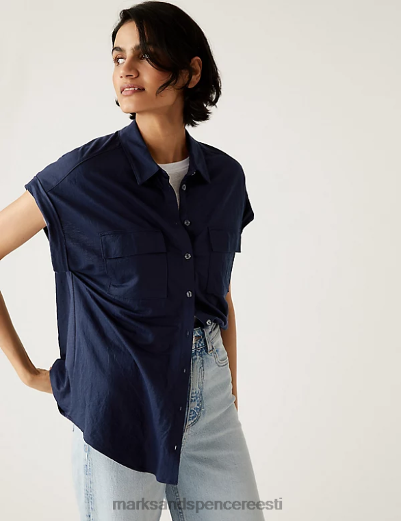 Riietus ee Marks & Spencer naised jersey kraega särk merevägi NZTRN2645