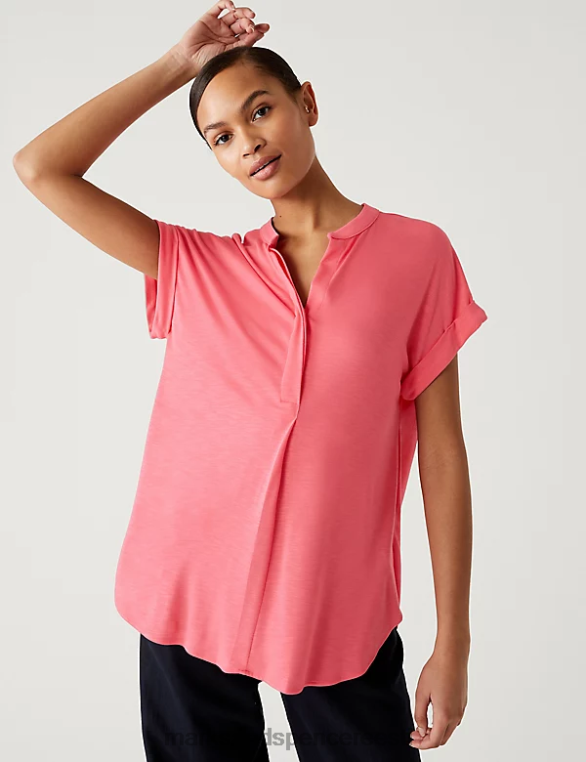 Riietus ee Marks & Spencer naised jersey tavaline istuv top keskmine roosa NZTRN1509