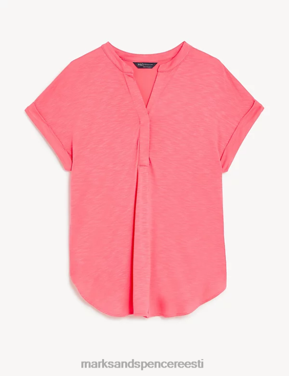 Riietus ee Marks & Spencer naised jersey tavaline istuv top keskmine roosa NZTRN1509