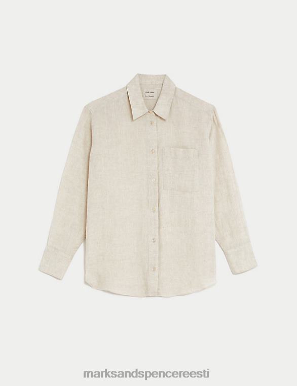 Riietus ee Marks & Spencer naised puhas linane oversize särk kalikoon NZTRN38