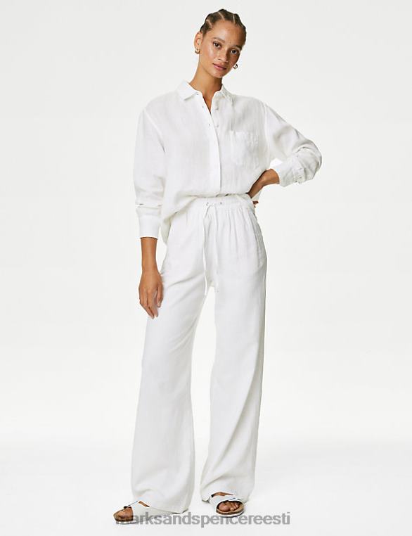 Riietus ee Marks & Spencer naised puhas linane oversize särk valge NZTRN35