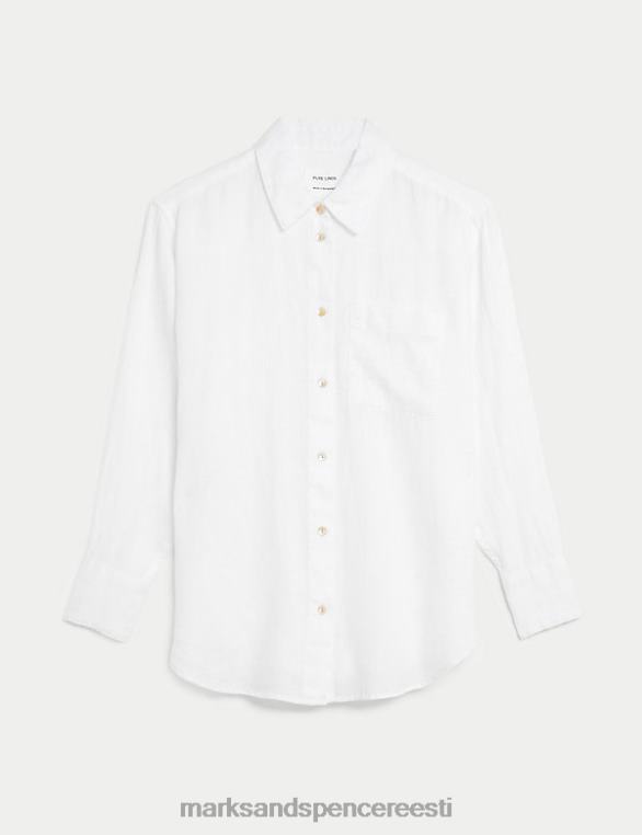 Riietus ee Marks & Spencer naised puhas linane oversize särk valge NZTRN35