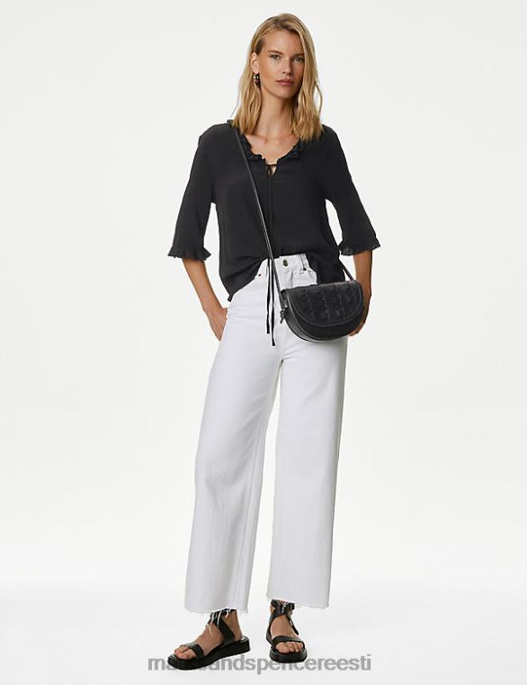 Riietus ee Marks & Spencer naised v-kaelusega sasipluus detailidega popover must NZTRN547