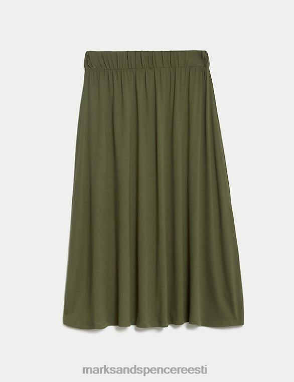 Riietus ee Marks & Spencer naised jersey midi ringi seelik khaki NZTRN2887