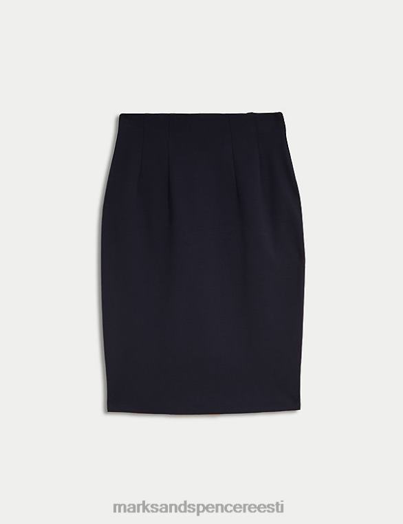 Riietus ee Marks & Spencer naised jersey põlvini pliiatsiseelik tume merevägi NZTRN1150
