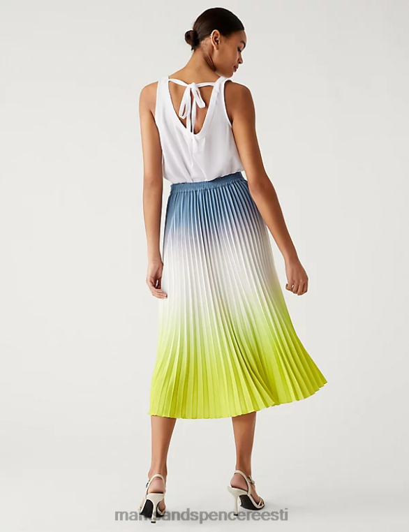 Riietus ee Marks & Spencer naised ombre plisseeritud midaxi seelik mitu NZTRN1466