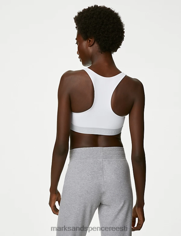 Riietus ee Marks & Spencer naised keskmise toega juhtmeta spordirinnahoidja valge NZTRN4059