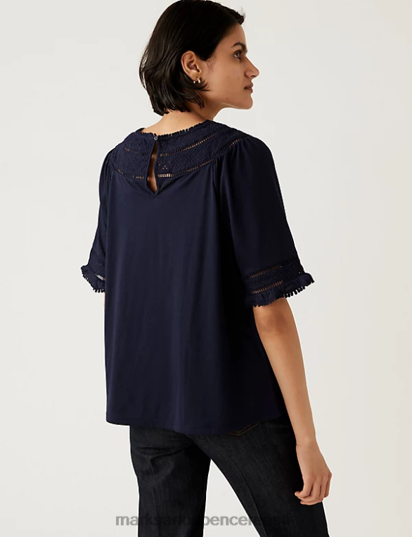 Riietus ee Marks & Spencer naised jersey pitsist sisetükk merevägi NZTRN1274