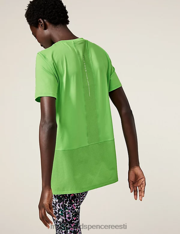 Riietus ee Marks & Spencer naised kühvelkaelusega võrgust seljaosa t-särk lubi NZTRN2093