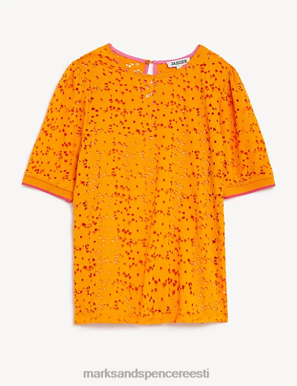 Riietus ee Marks & Spencer naised pitsist t-särk oranž NZTRN2622