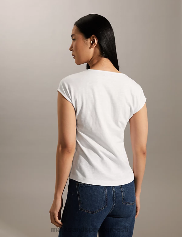Riietus ee Marks & Spencer naised trikoo t-särk valge NZTRN3252