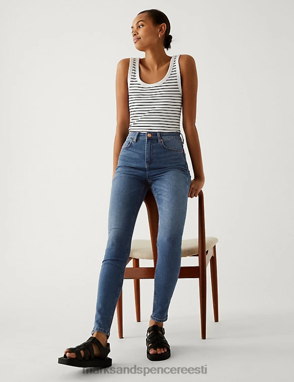 Riietus ee Marks & Spencer naised ivy kitsad teksad keskmine indigo NZTRN3102