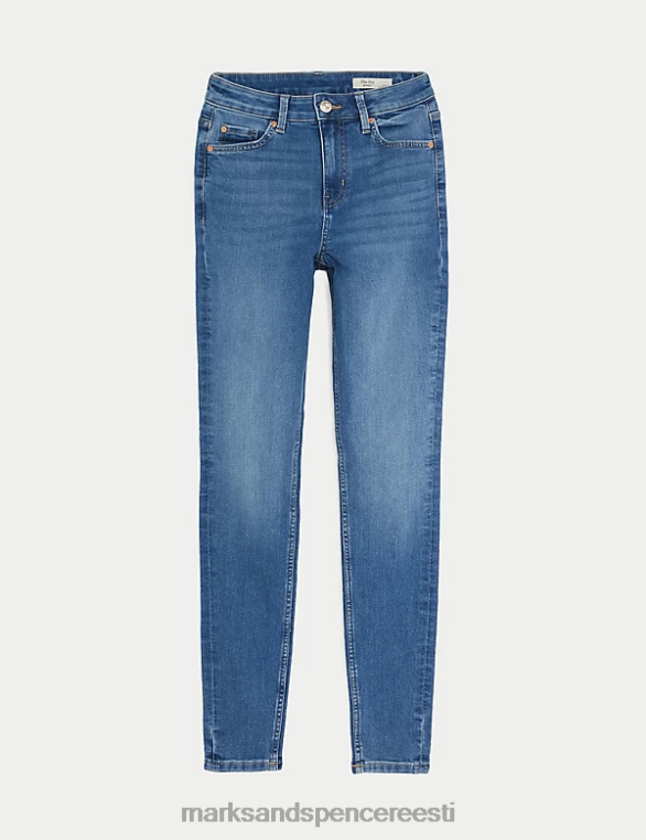 Riietus ee Marks & Spencer naised ivy kitsad teksad keskmine sinine NZTRN3415