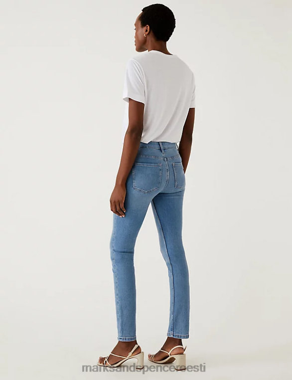 Riietus ee Marks & Spencer naised liily slim fit venivad teksad kerge indigo NZTRN2730
