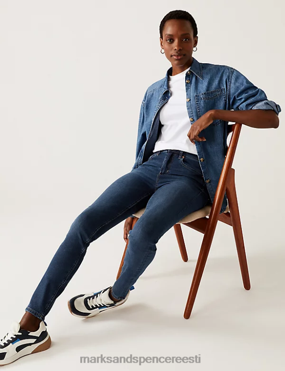 Riietus ee Marks & Spencer naised liily slim fit venivad teksad med sinine denim NZTRN2729