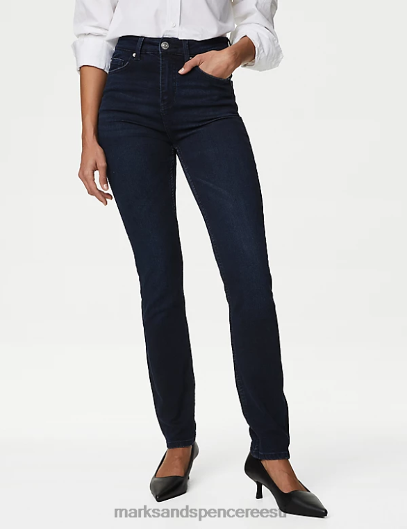 Riietus ee Marks & Spencer naised liily slim fit venivad teksad sinine/must NZTRN2728