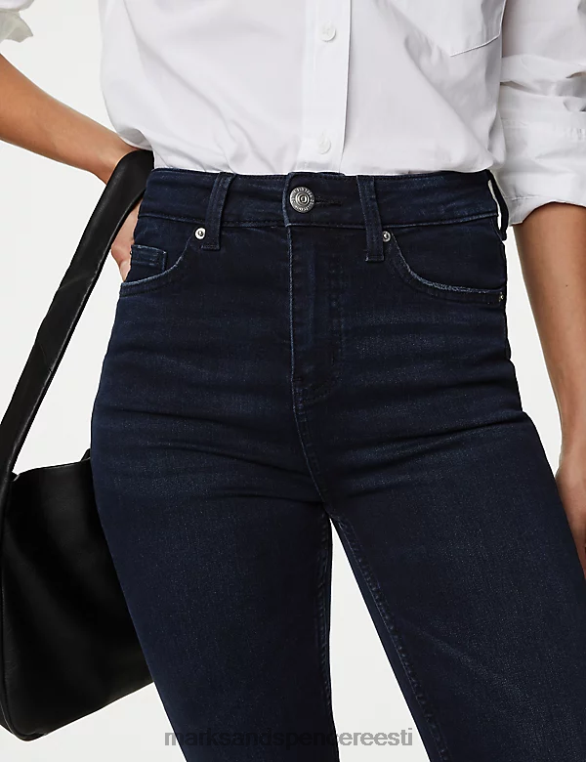Riietus ee Marks & Spencer naised liily slim fit venivad teksad sinine/must NZTRN2728