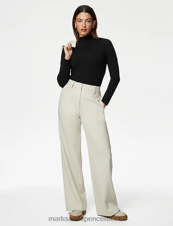 Riietus ee Marks & Spencer naised 2 tk puuvillast rikas slim fit topid must NZTRN2343
